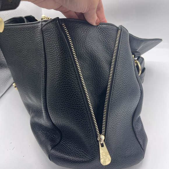 Versace black leather satchel / shoulder bag - Picture 7 of 11